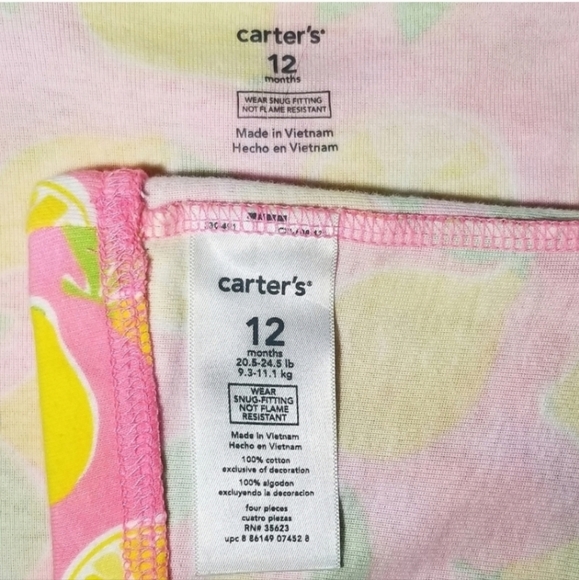 CARTER'S INFANT GIRL'S SHORTS SET BUNDLE PINK 12 MOS - Picture 6 of 14